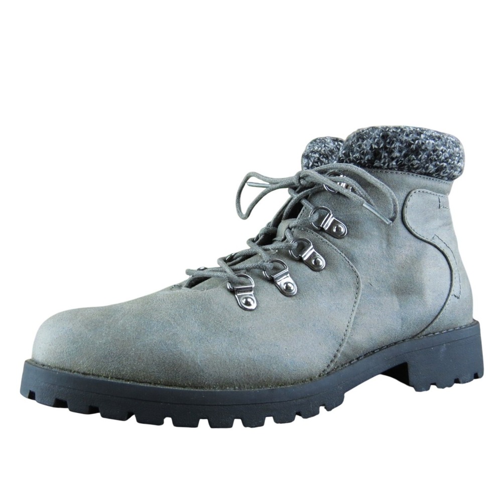 Cliffs by White Mountain Peyton Women Ankle Boots Boots Gray Fabric Lace Up Sz 8